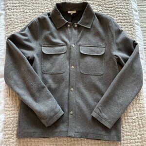 REISS Alfie Regular Fit Shirt Jacket In Grey, Sz. M